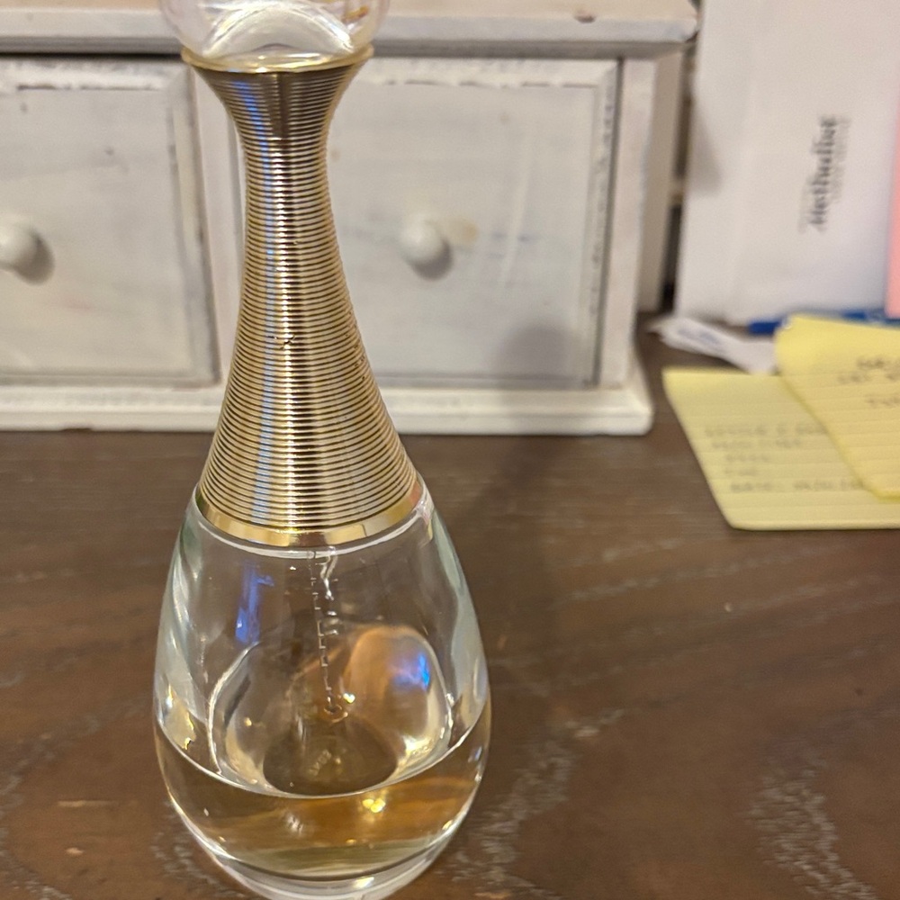 Elegant Gold and Clear Perfume Bottle